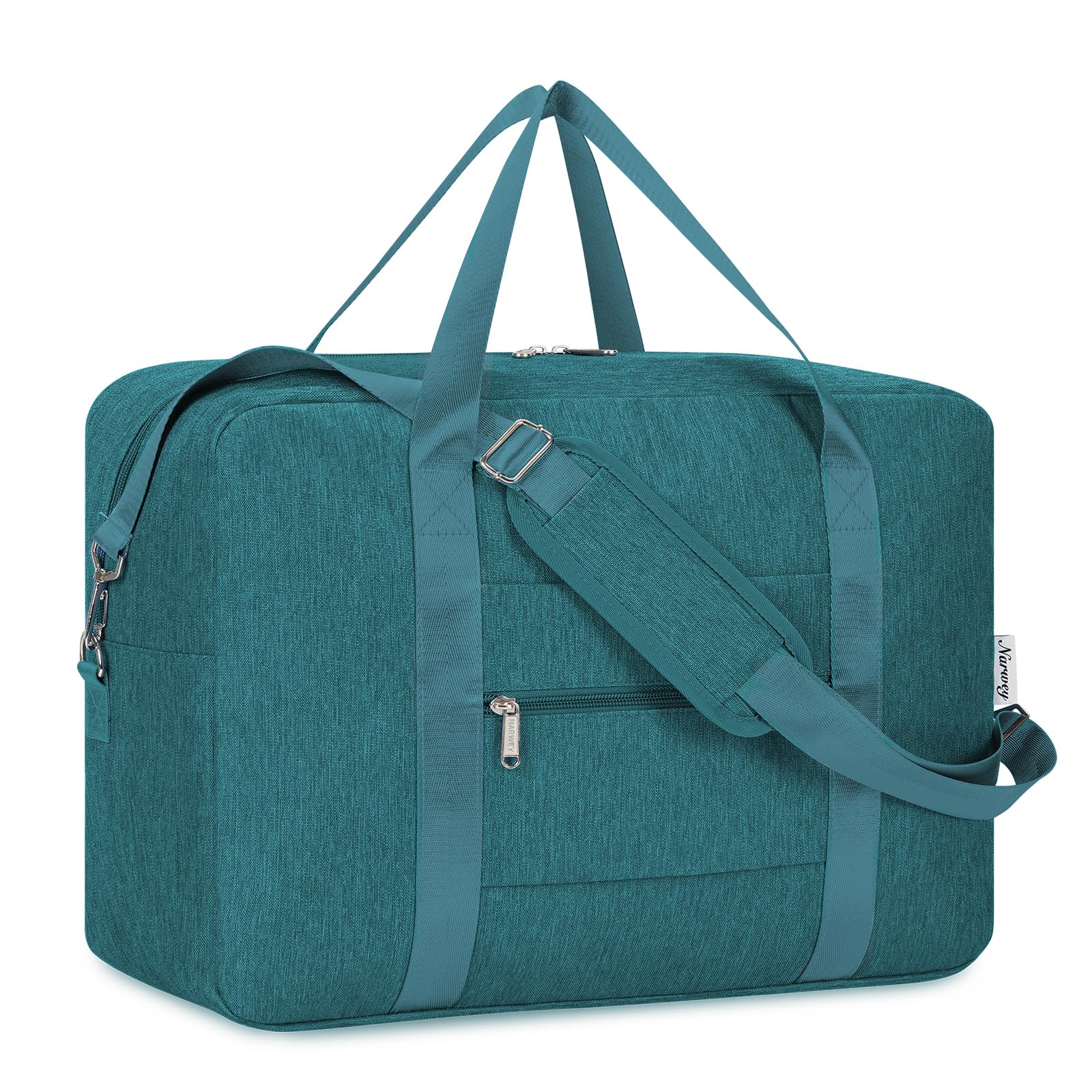 For Spirit Airlines Personal Item Bag 18x14x8 Foldable Travel Duffel Bag Underseat Carry on Luggage Weekender for Women 30L (Teal)
