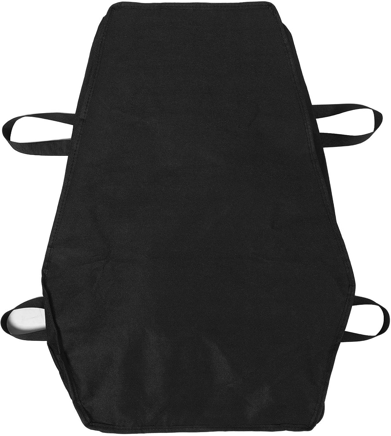 POPETPOP Pet Burial Bag Coffin Shaped Non-Woven Fabric Black Compact Lightweight with Reinforced Handles and Zipper Closure for Cats and Small Pets for Private Ceremonies and Cremation