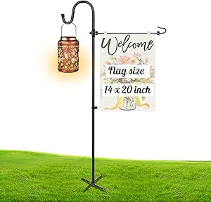 Ottsuls Outdoor Flag Pole with Shepherd Hook