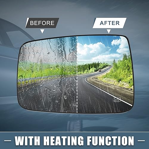 Miniatura 5 de Espejo calefactable 68050298AA 68079362AA con placa de respaldo izquierdo del lado del conductor, espejo exterior del coche para Dodge para Ram 1500