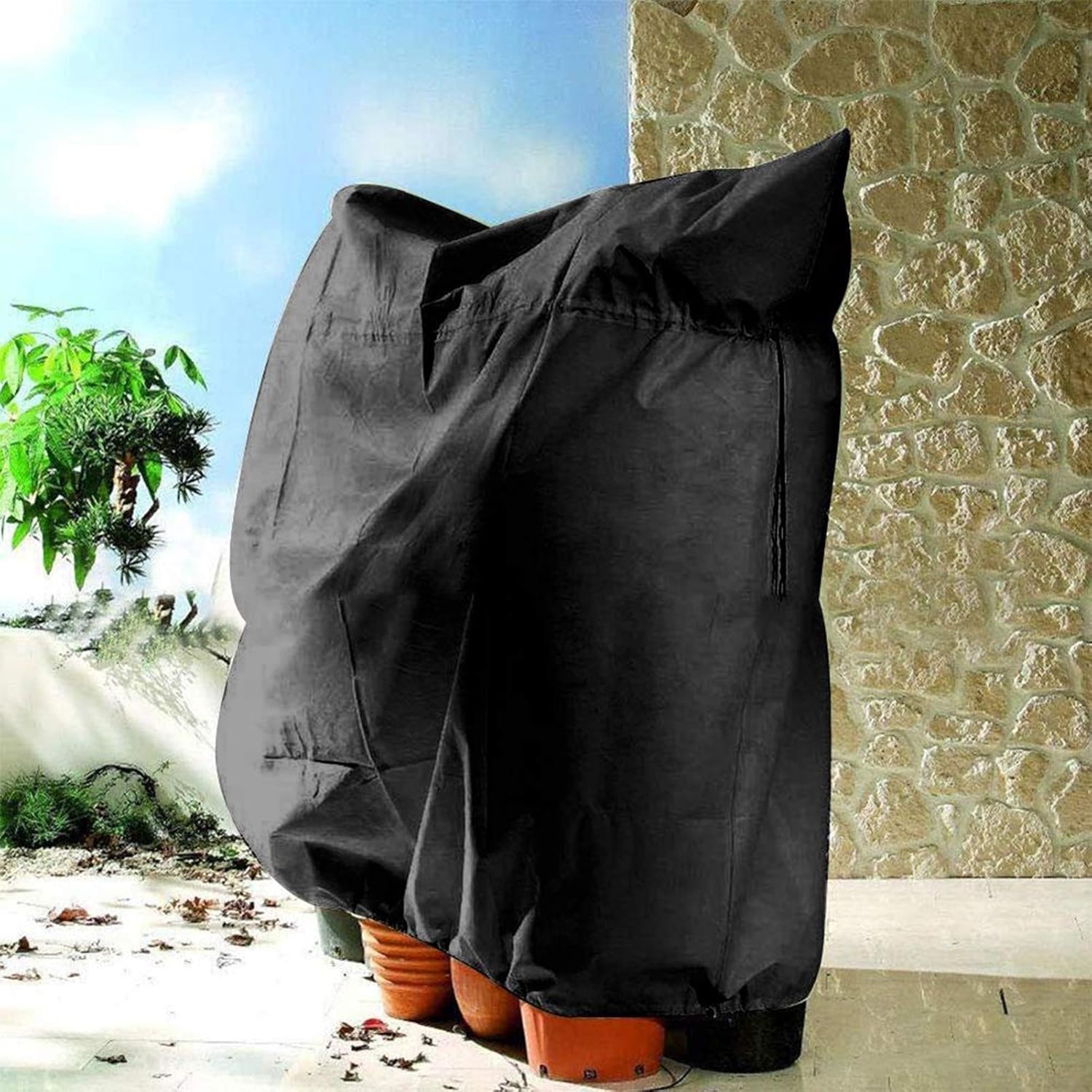LDIW Plant Covers Freeze Protection, Winter Warm Plant Protection Cover Bags Frost Cloth Blanket Protecting for Fruit Tree Potted Plants,3pcs,0.8m*1m