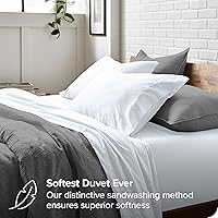 Vista 4 de Bare Home - Funda arenada de edredón de tamaño completo, colección 1800 Premium de microfibra cepillada ultrasuave, de fácil cuidado