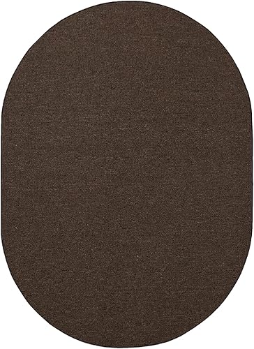 Furnish my Place Alfombra moderna de chocolate sólido para interiores y exteriores, alfombra moderna para decoración del hogar, alfombra que admite