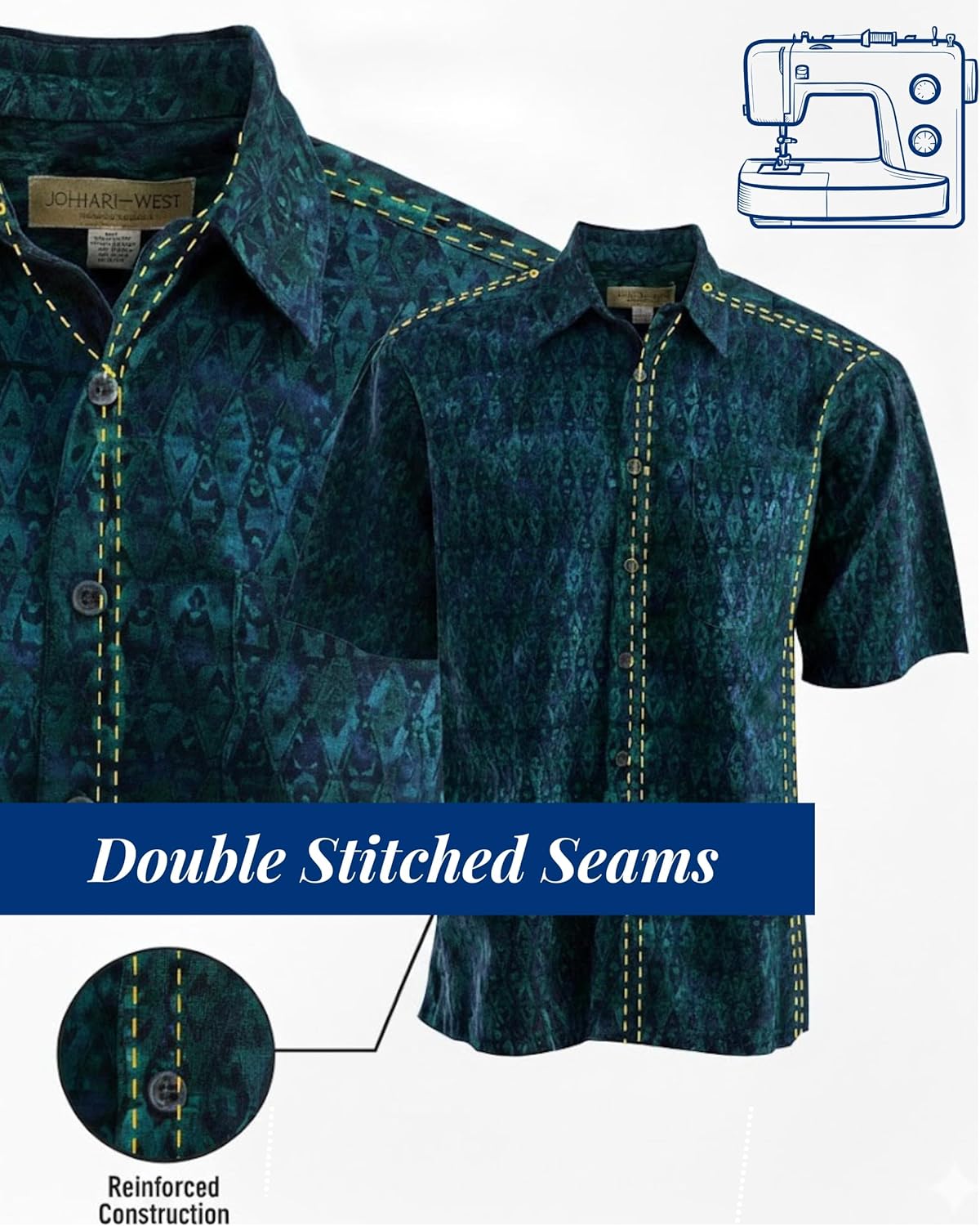 Hawaiian Shirt for Men Casual Button Down Short Sleeve Cotton Summer Batik Aloha Shirt - Image 8