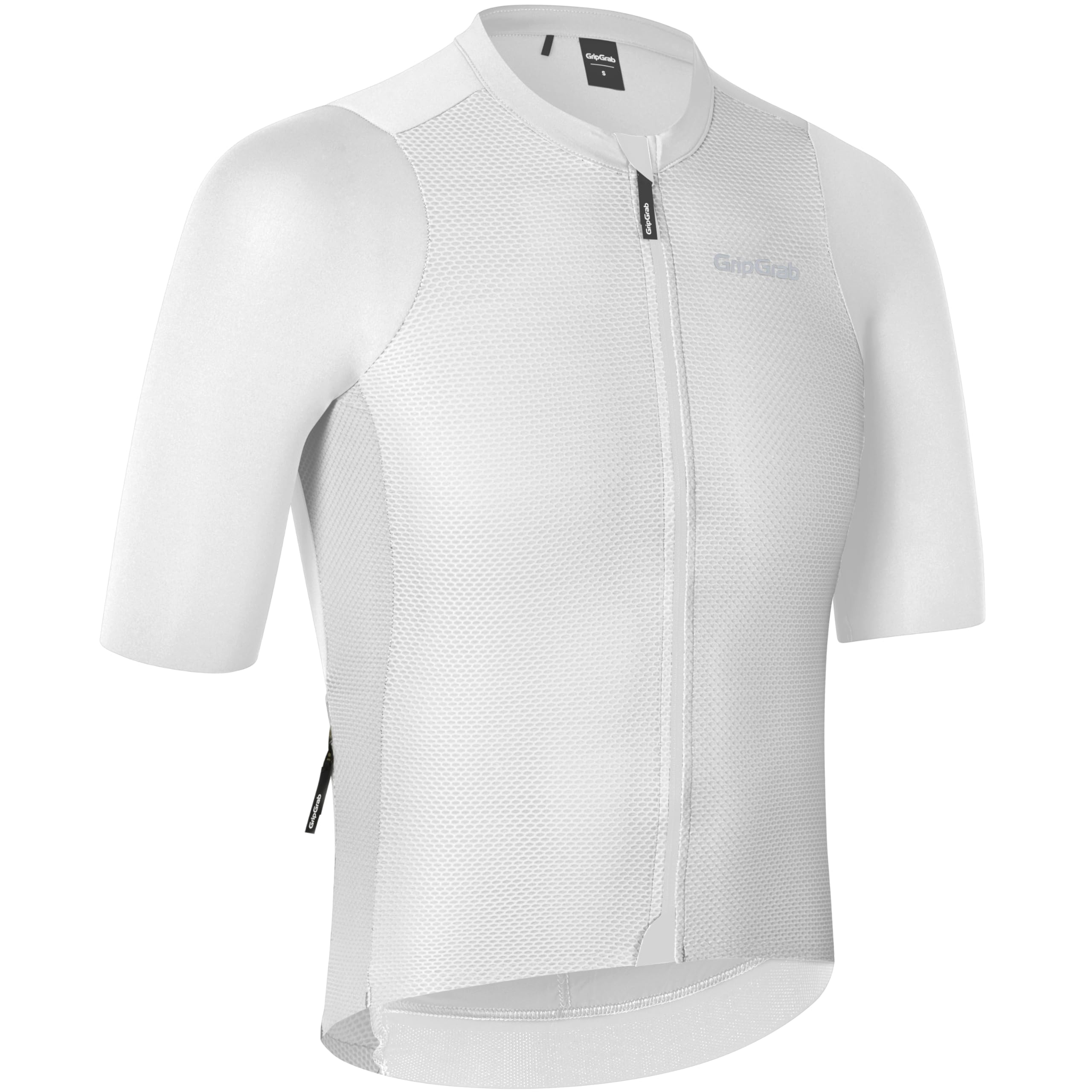 GripGrab PACR Radsport Kurzarmtrikot Herren - Sommer Rennrad Aero Trikot | Leichtes UV-Schutz Radtrikot mit UPF 50, Mesh-Gewebe für Hitze, 3 Rückentaschen & Reißverschlussfach, Raw-Cut-Ärmel Design