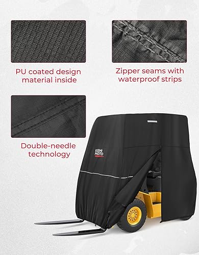 Miniatura 3 de KEMIMOTO Cubierta para montacargas, cubierta de almacenamiento para montacargas, escotilla con cremallera, resistente, 420D, Oxford, compatible con
