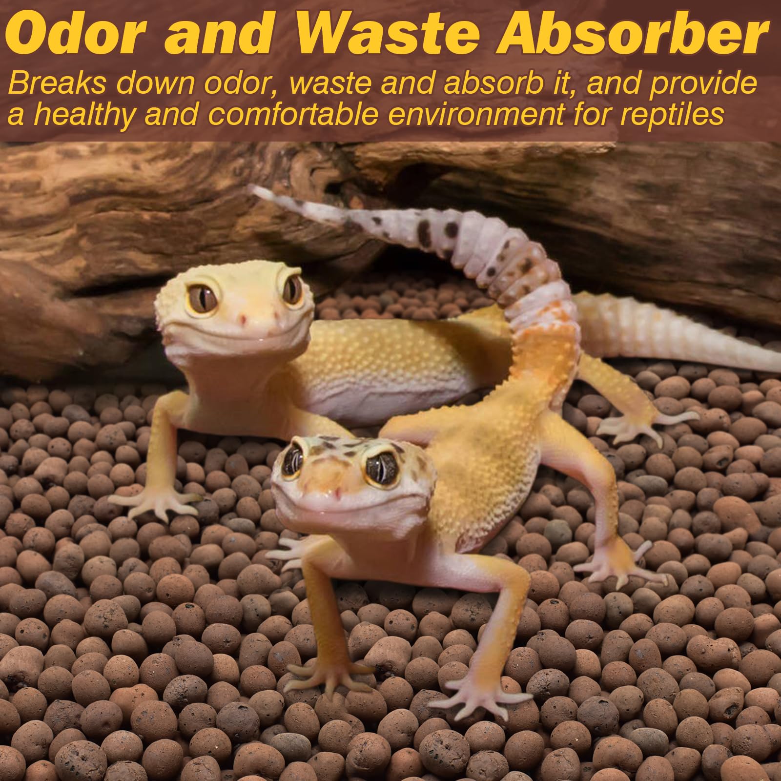 ZeeDix 2 LBS Reptile Substrate Leca Balls - 100% Organic Expanded Clay Pebbles, Ideal Bioactive Terrarium Clay Balls Substrate for Reptile Terrarium Tank, Bearded Dragon, Tortoise, Gecko, Snake & Frog - image 5