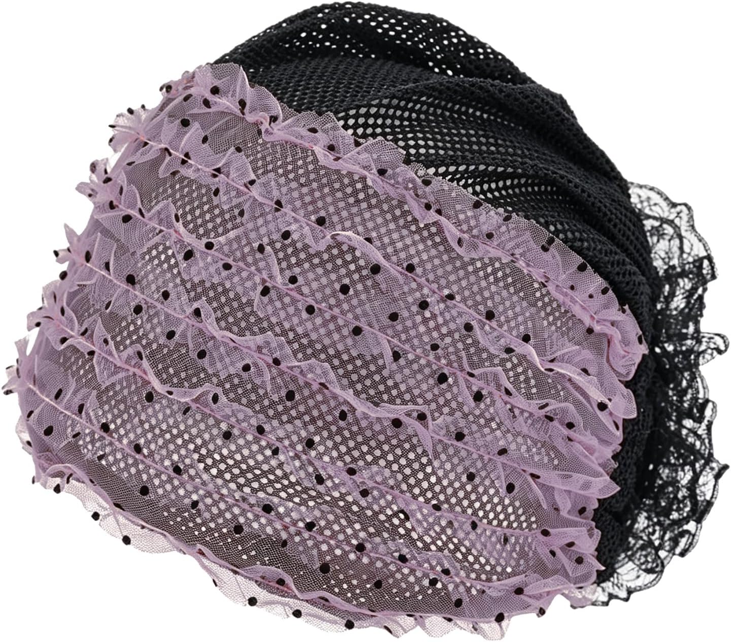Lace Turban Hat Chemo Beanie Cap Slouchy Cancer Headwear Headwrap Hijab Undercap Hair Covering Wrap for Women Hair Loss