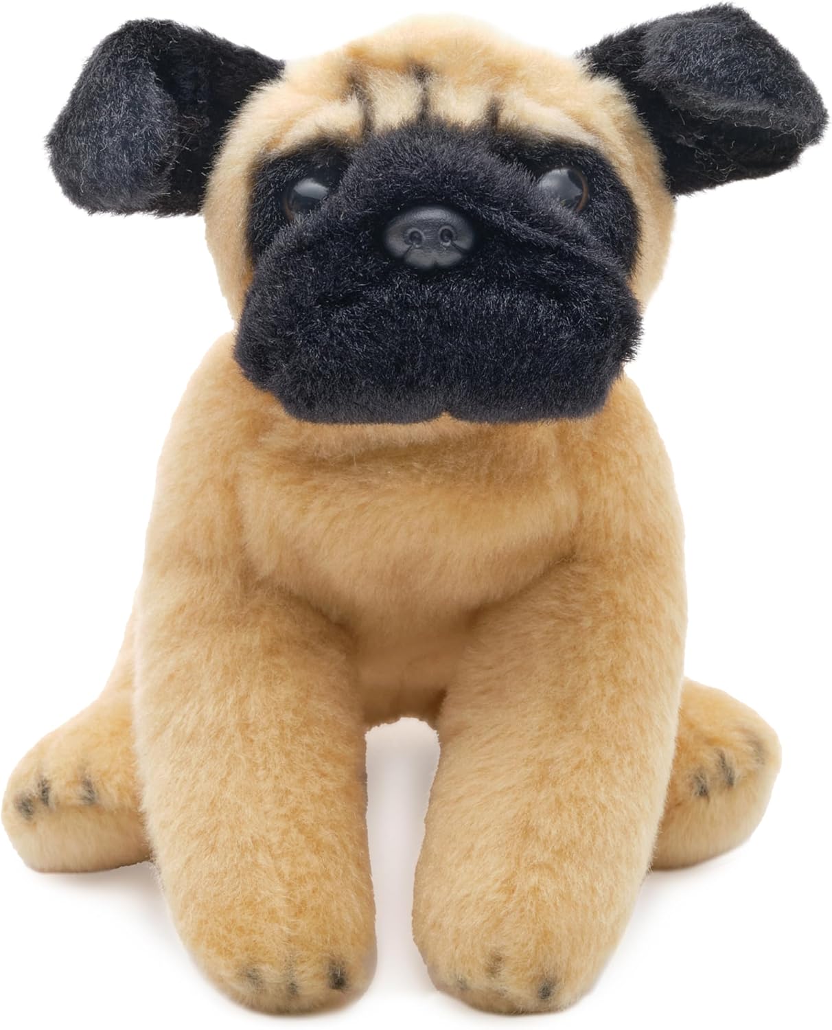 Bearington Lil' Pugsly Small Pug Stuffed Animal Plush - 6" Washable Stuffed Pug Dog - Soft Cuddly Puppy Stuffy Toy with Expressive Face and Fur - Adorable Gift for Kids and Dog Lovers