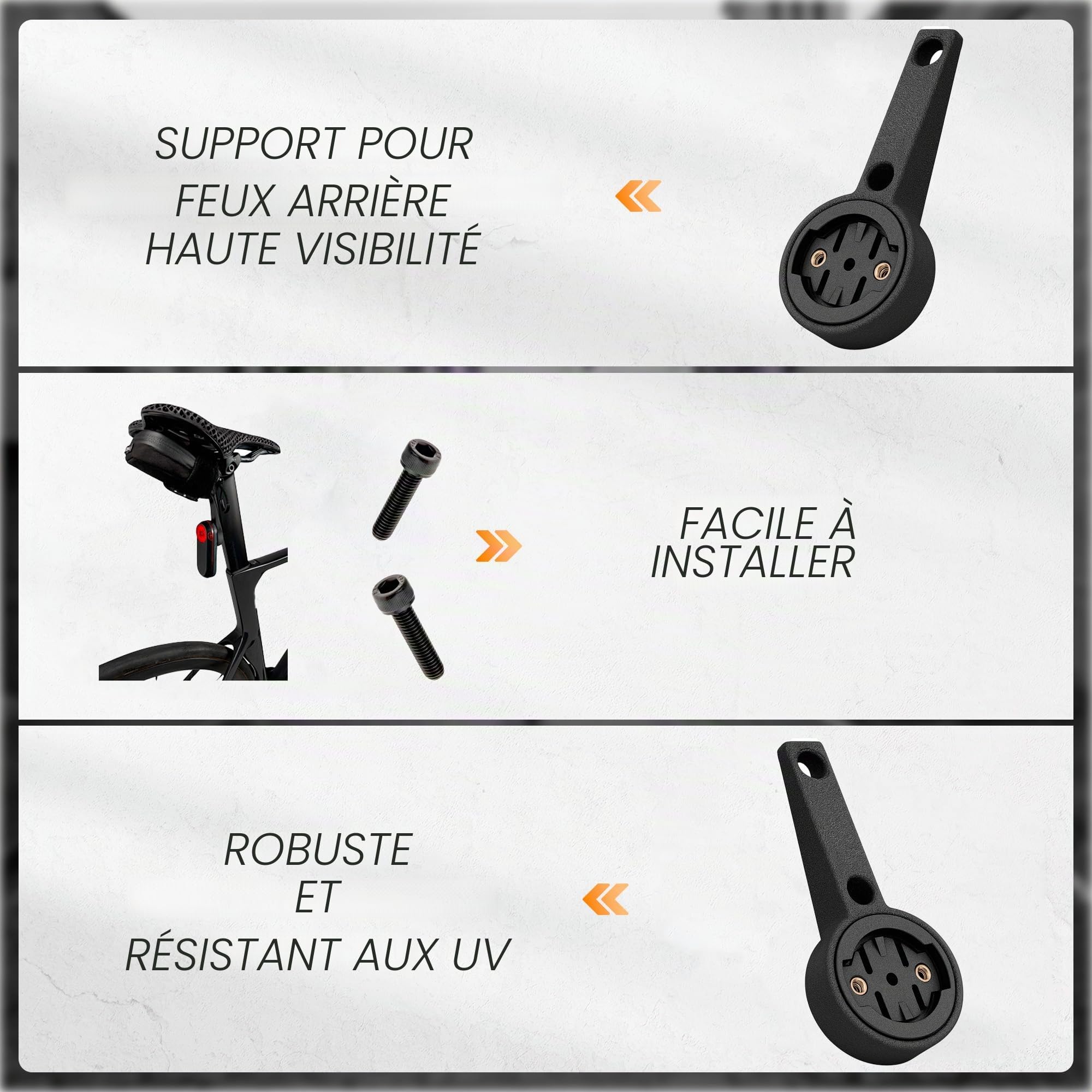 RusticHome Support Varia pour Canyon Aeroad-Ultimate SP0077-SP0079-SP0094/ Support de lumière arrière de vélo/support de tige pour lumière Varia Aeroad SP0077 Tige de selle
