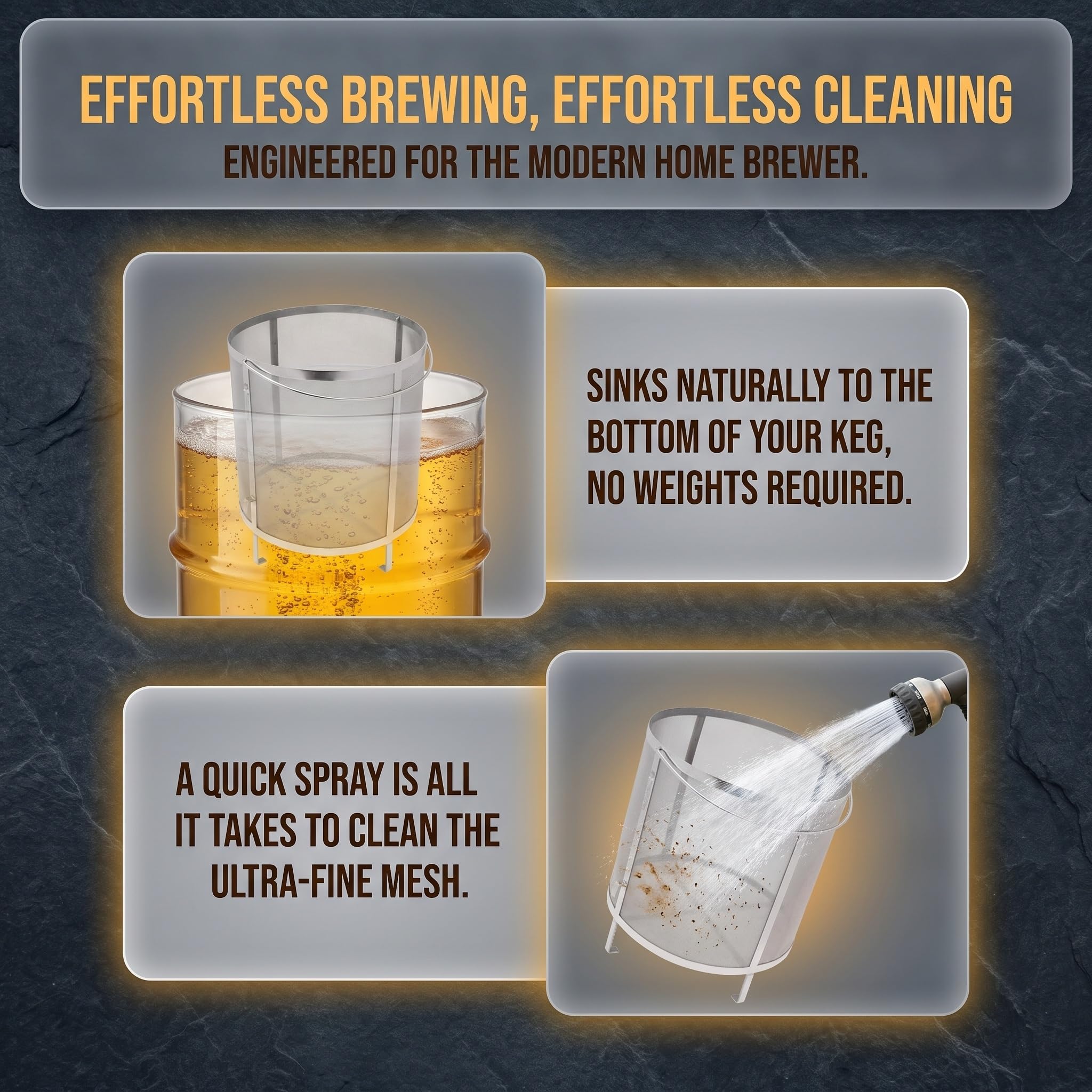 Filtro De Lúpulo Para Vino, Colador De Acero Inoxidable Extragrande, Filtro De Lúpulo Para Cerveza De 300 Micras, Araña De Lúpulo Con Soporte Para Lúpulo Casero, Cubo De Elaboración De Cerveza Y