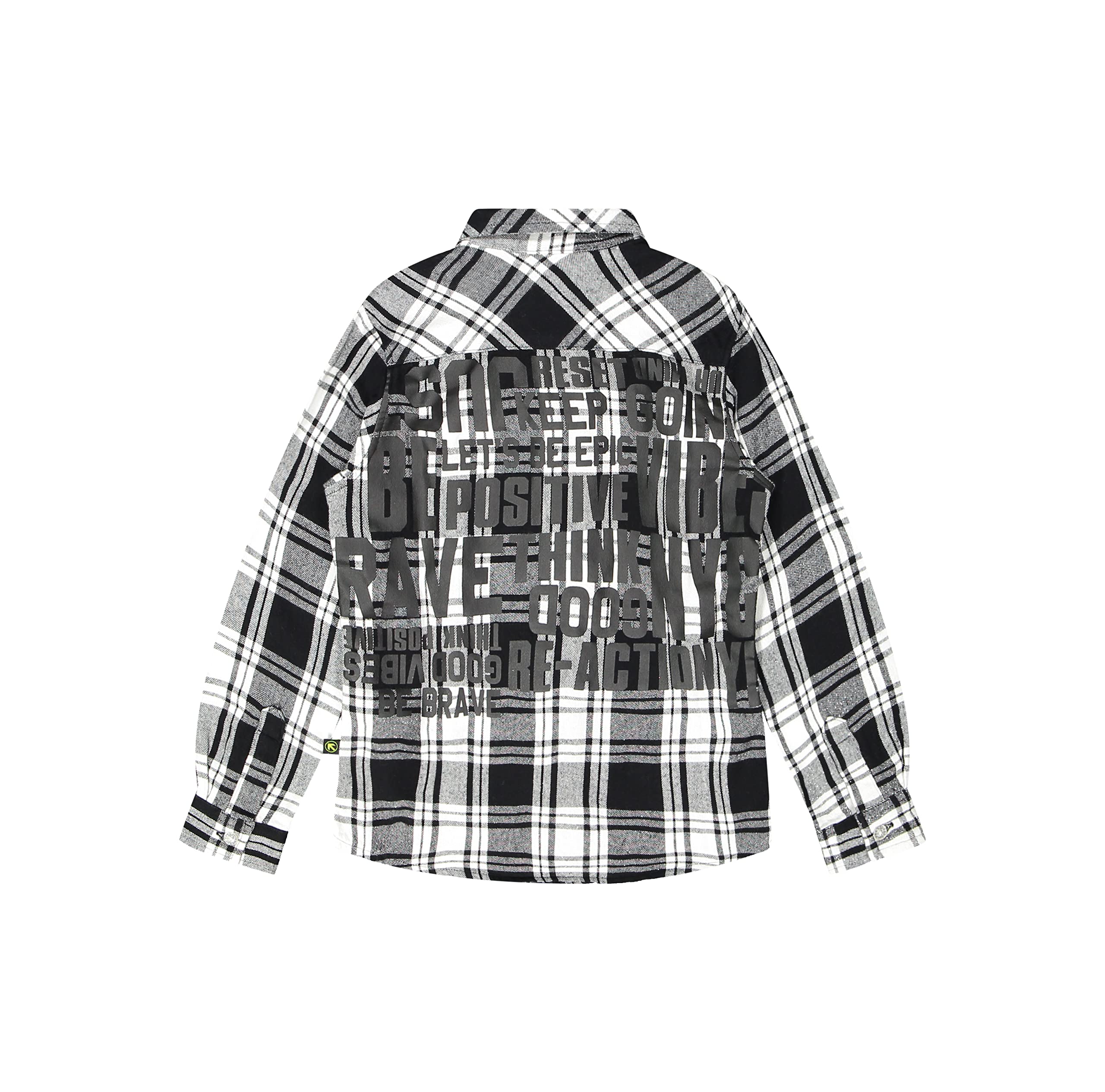 Melby, Camisa de cuadros con estampado negro, multicolor, 4 años