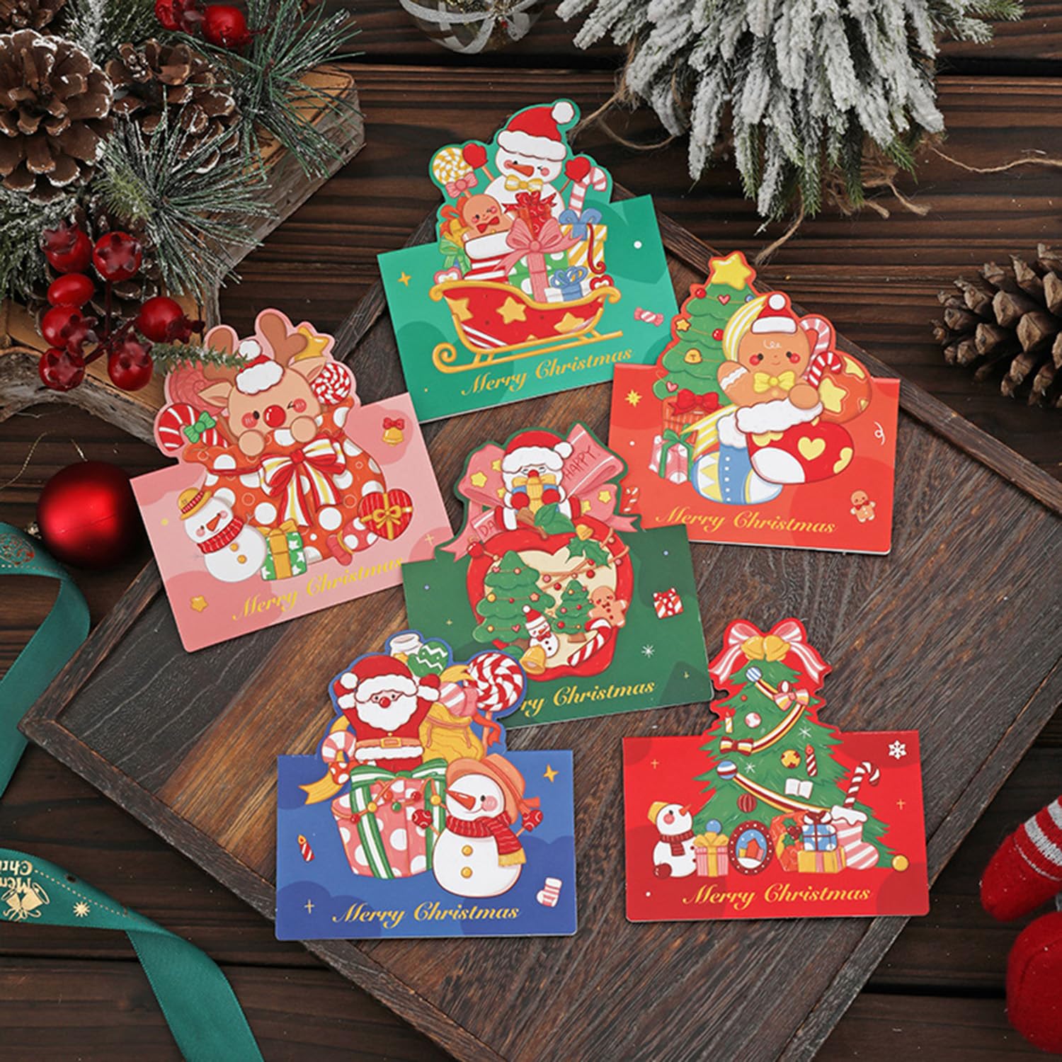 ★オーダー受付中★クリスマスカード3枚セット①★グリーティングカード★ダイカット Amazon | クリスマス カード 22枚セット Christmas Cards 可愛い