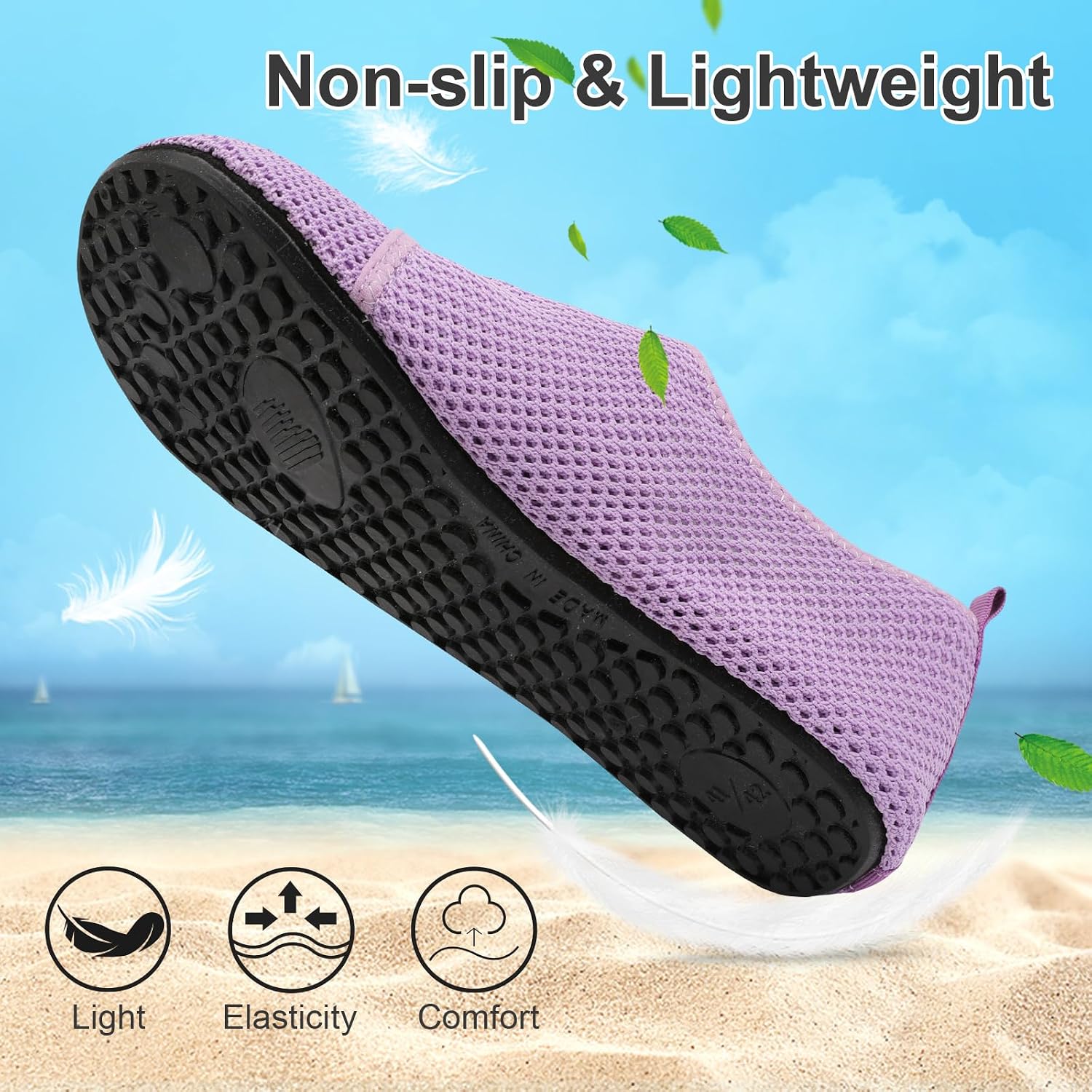 BARERUN Barefoot Quick-Dry Water Sports Shoes Aqua Socks for Swim Beach Pool Surf Yoga for Women Men