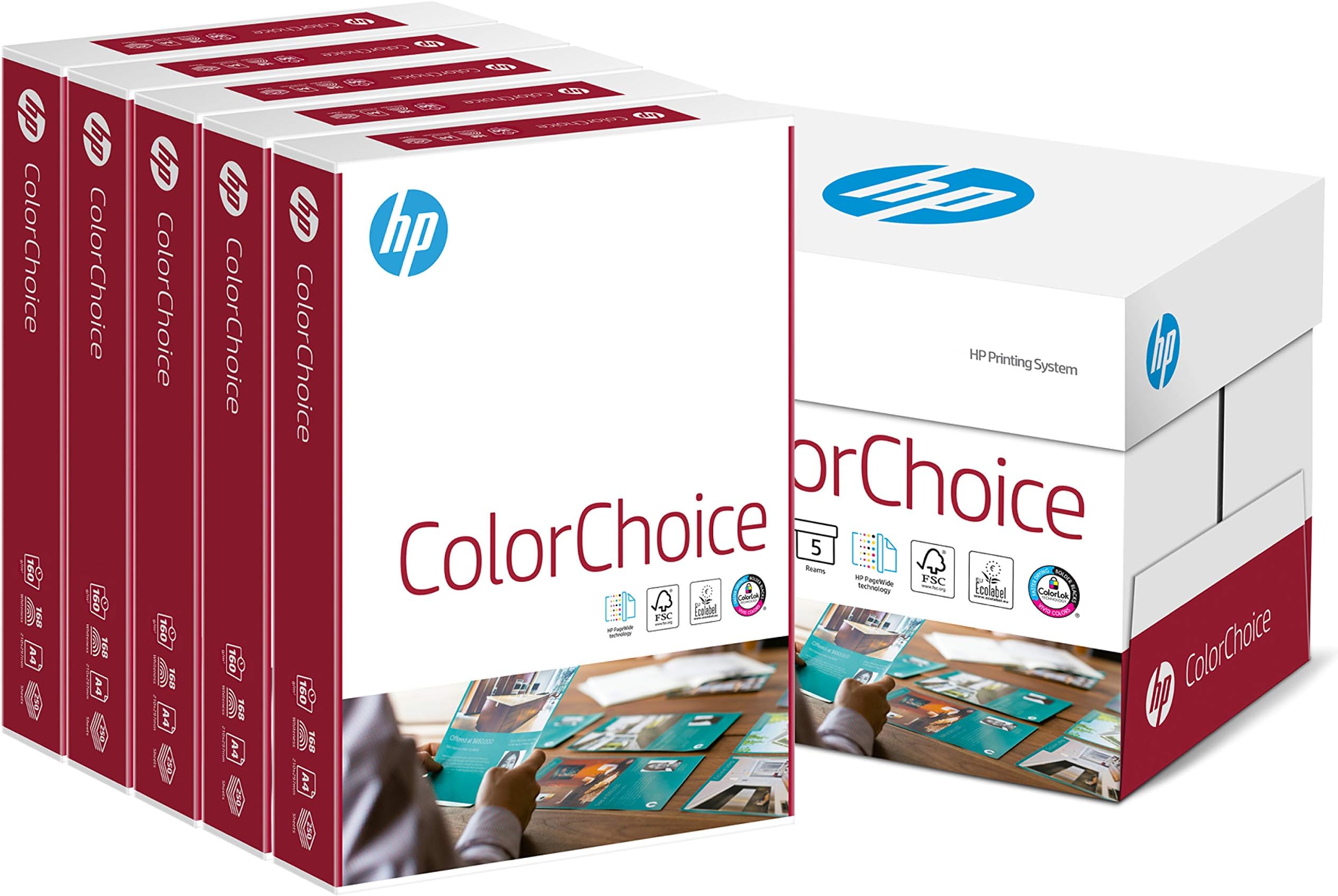 Inapa Lot De 1250 Feuilles Papier Coloré Tecno Colors 160g/m² A4 Jaune Intense (5x250)