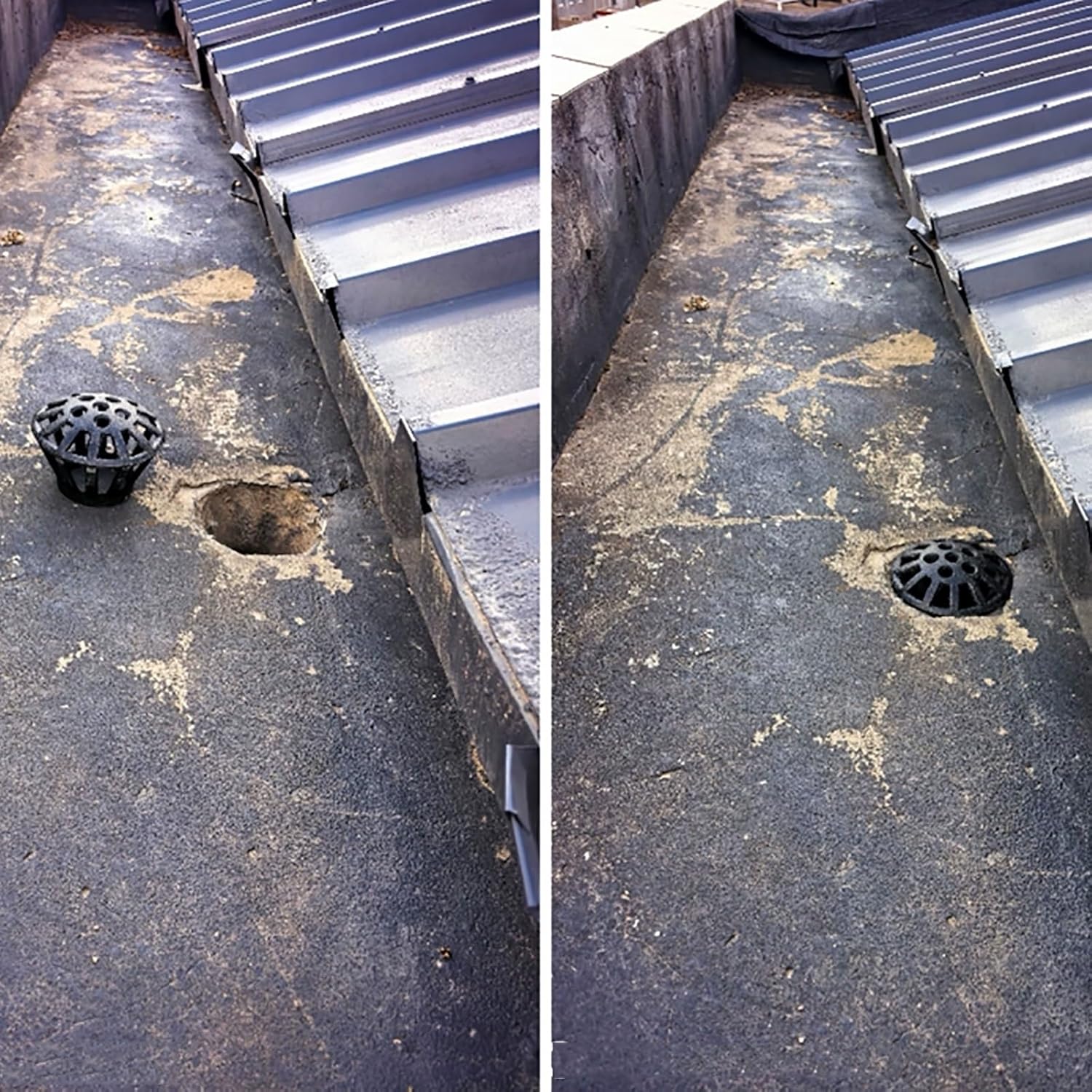 鋳鉄製床側溝 カバー、ガレージ床側溝 蓋、耐荷重性、詰まり防止、地下室、屋上、公園に最適(16 cm/6.3 in)