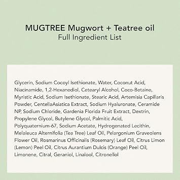 [+Headband] WHIPPED CREAM VEGAN CLEANSER MUGTREE 4.5 oz | Mugwort & Tea Tree | Sebum & Pore Care