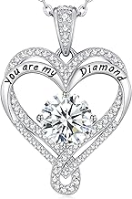 CDE Women's Necklace 925 Silver Chain Women's Moissanite Moissanite Chain Double Heart Women Jewellery Birthday Gift for Christmas Mother's Day
