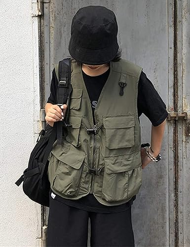 Miniatura 2 de Gihuo Chaleco de viaje para mujer, chaleco de pesca al aire libre, para verano, senderismo, safari, fotos, con múltiples bolsillos