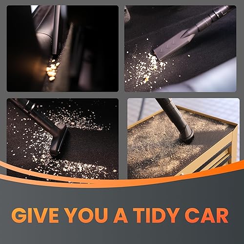 Miniatura 5 de Giraffe Tools Grandstorm - Aspiradora retráctil para montaje en pared, aspiradora húmeda y seca con 6 boquillas para detalles de automóviles con