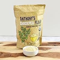 Vista 3 de Anthony's Organic Chickpea Flour, Garbanzo Bean Flour, 2 lb, Gluten Free, Non GMO