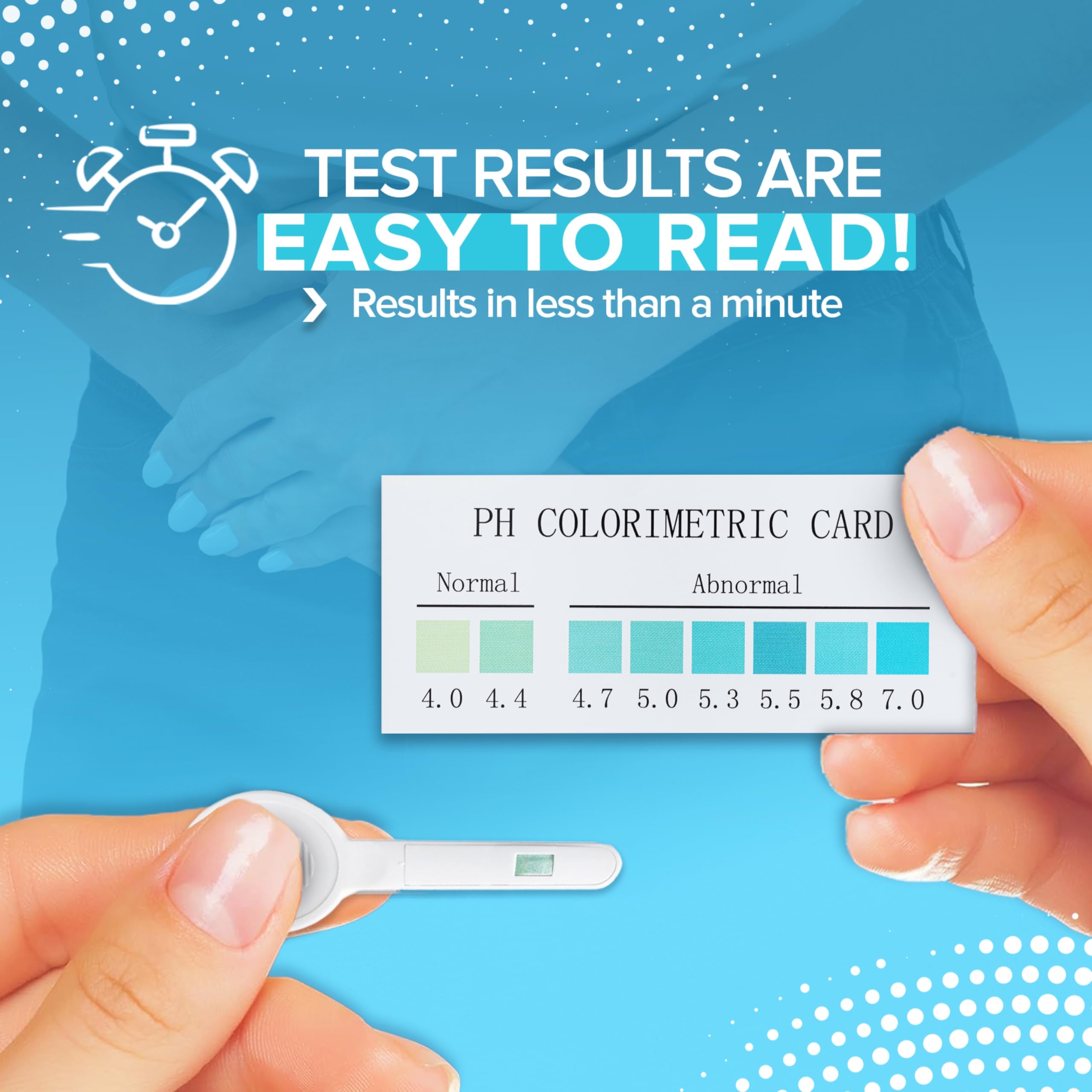 One Step Vaginal pH Bacterial Vaginosis Test Kit, 5 Test Kits, BV, Yeast Infection, Feminine Vaginal Health, pH Balance for Women, Individually Foil Wrapped
