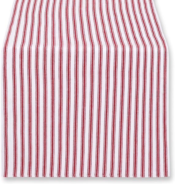 Cackleberry Home Reversible Ticking Stripe Table Runner