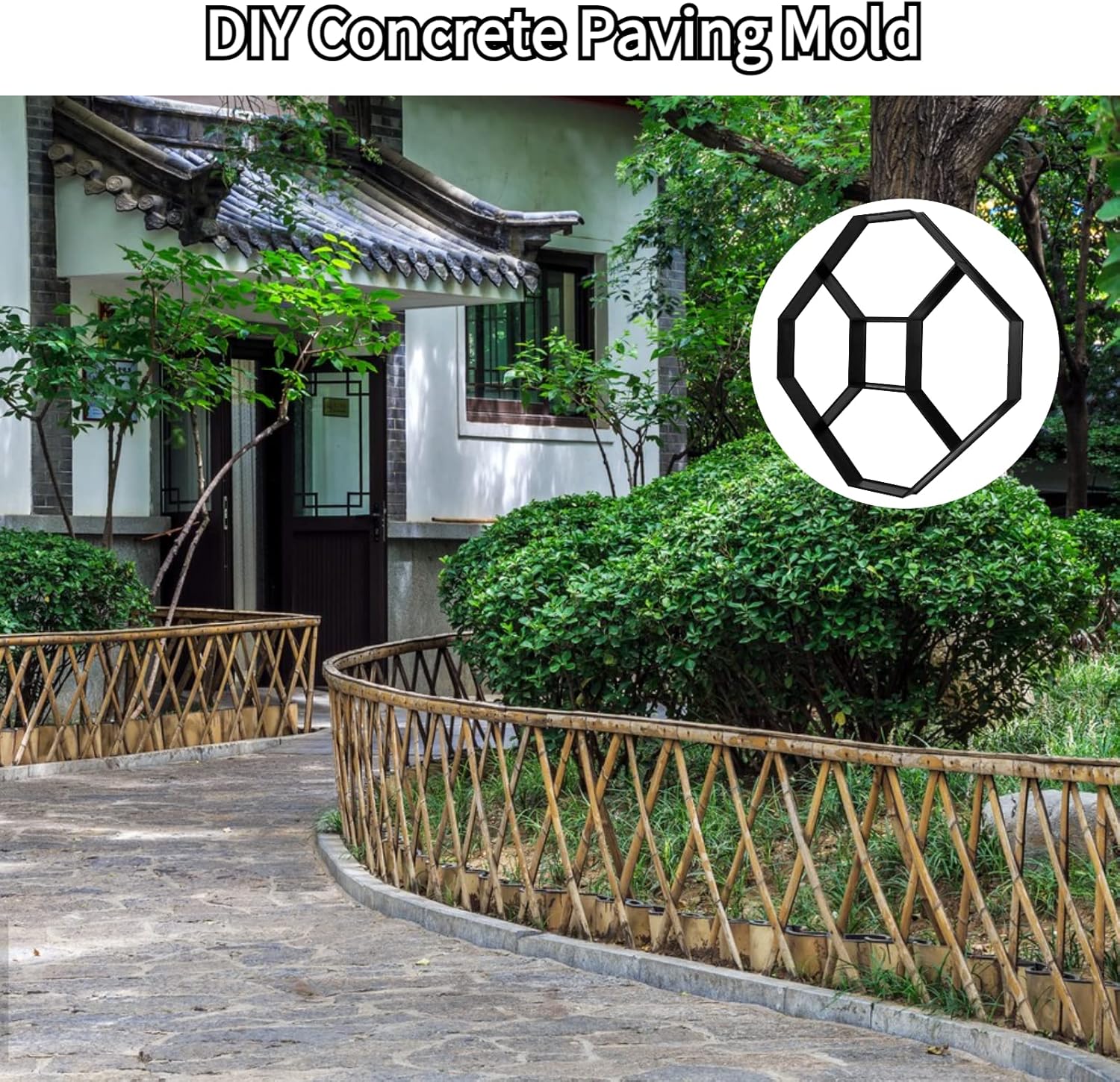 Jovenn Walk Stone Maker, DIY Paving Mold Reusable Concrete Pathmate Stone Mold Walk Maker for Garden Yard Patio for Gardening Worker