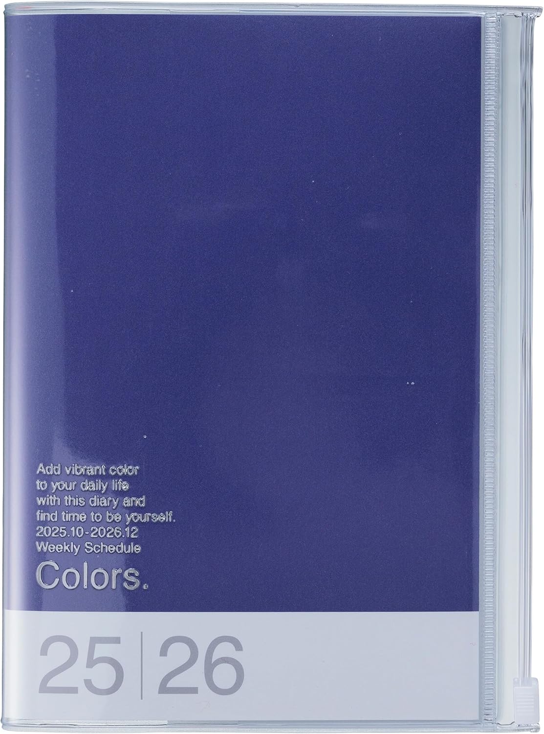 MARK'STYLE B6 Weekly Vertical Planner 15 Months (Oct. 2025 – Dec. 2026) with Soft Transparent PVC Cover,Refillable, Pocketed, for Daily Organizing & Planning (Purple)