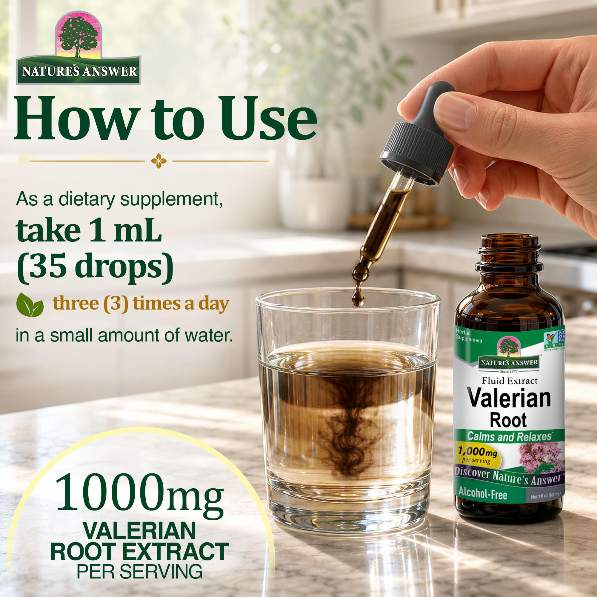 Nature's Answer Valerian Root Extract - 1000mg, 2oz, Vegan, Gluten-Free — Amazon image 6