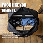 Puffer Gym Bag for Women, Quilted Travel Duffle Bag with Shoe Compartment & Laptop Sleeve, Water-Resistant Weekender, Structured Base, Carry-On Friendly Size - 23L Black