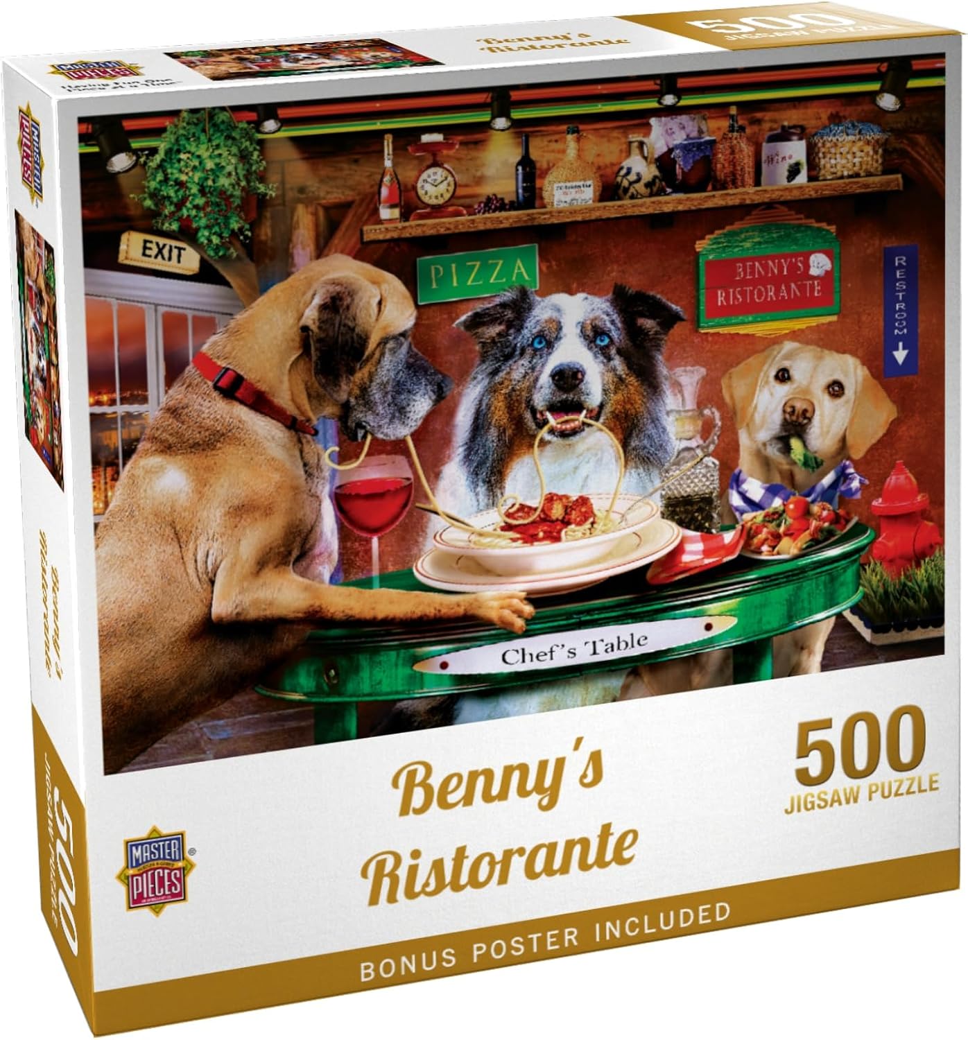 MasterPieces 300 Piece EZ Grip Jigsaw Puzzle - Benny's Ristorante - 18"x24"