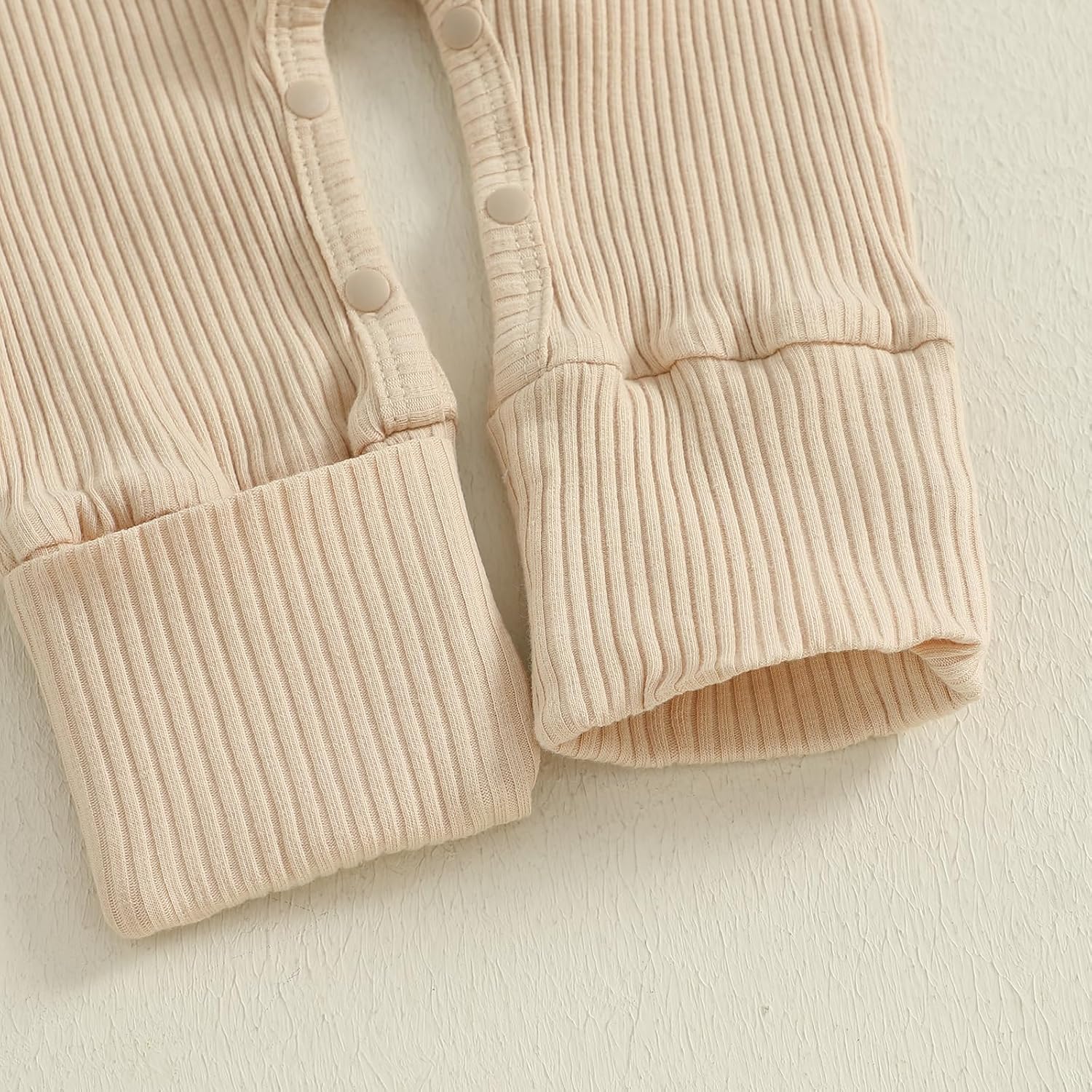 Baby Boy Girl Thanksgiving Onesie Outfit Turkey Letter Print Long Sleeve Ribbed Knit Romper and Hat 2 Pcs Clothes Set - Image 7