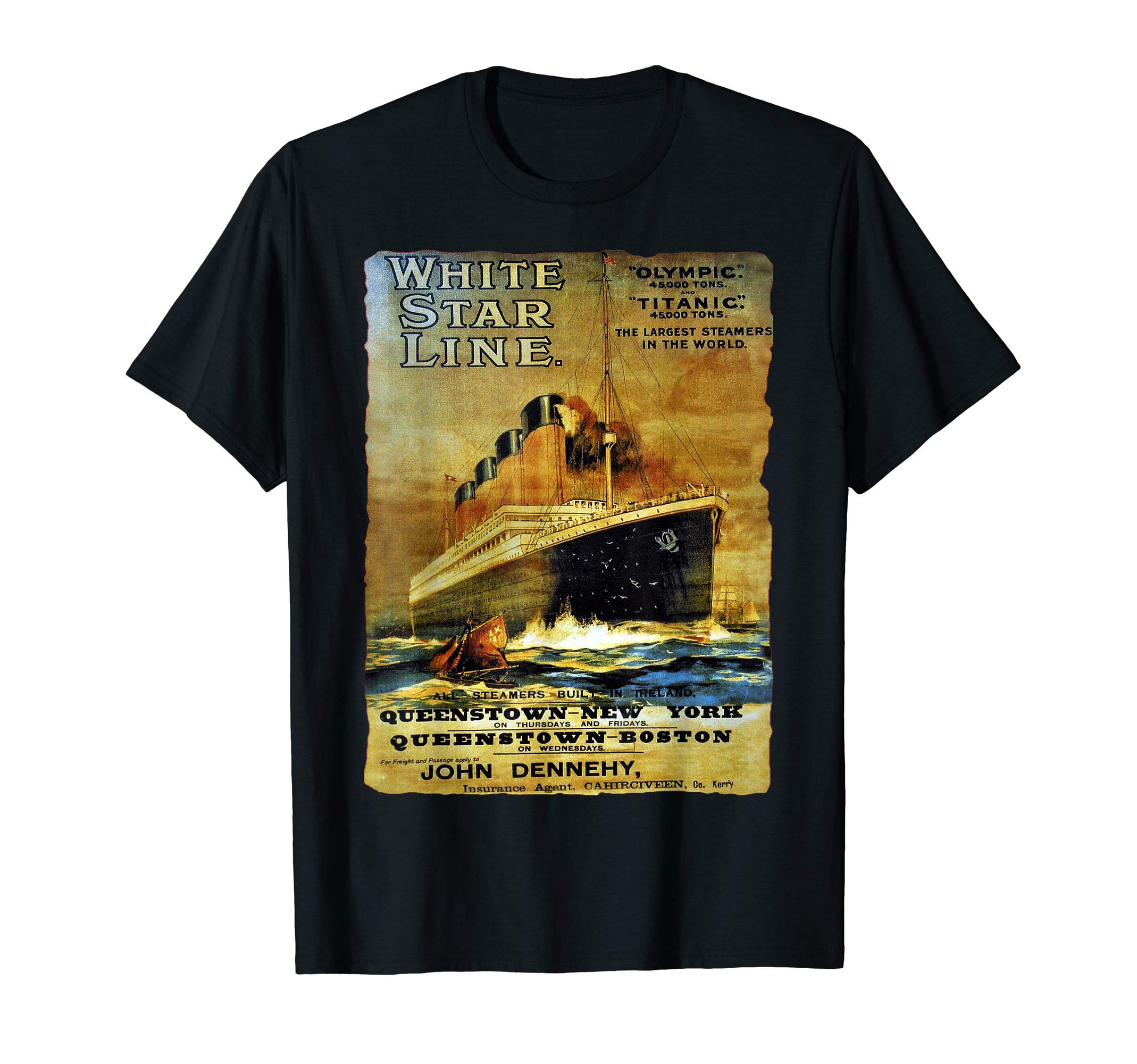 Titanic PosterTitanic shirt for kids Sailing Ship Cruise Vintage Poster T-Shirt