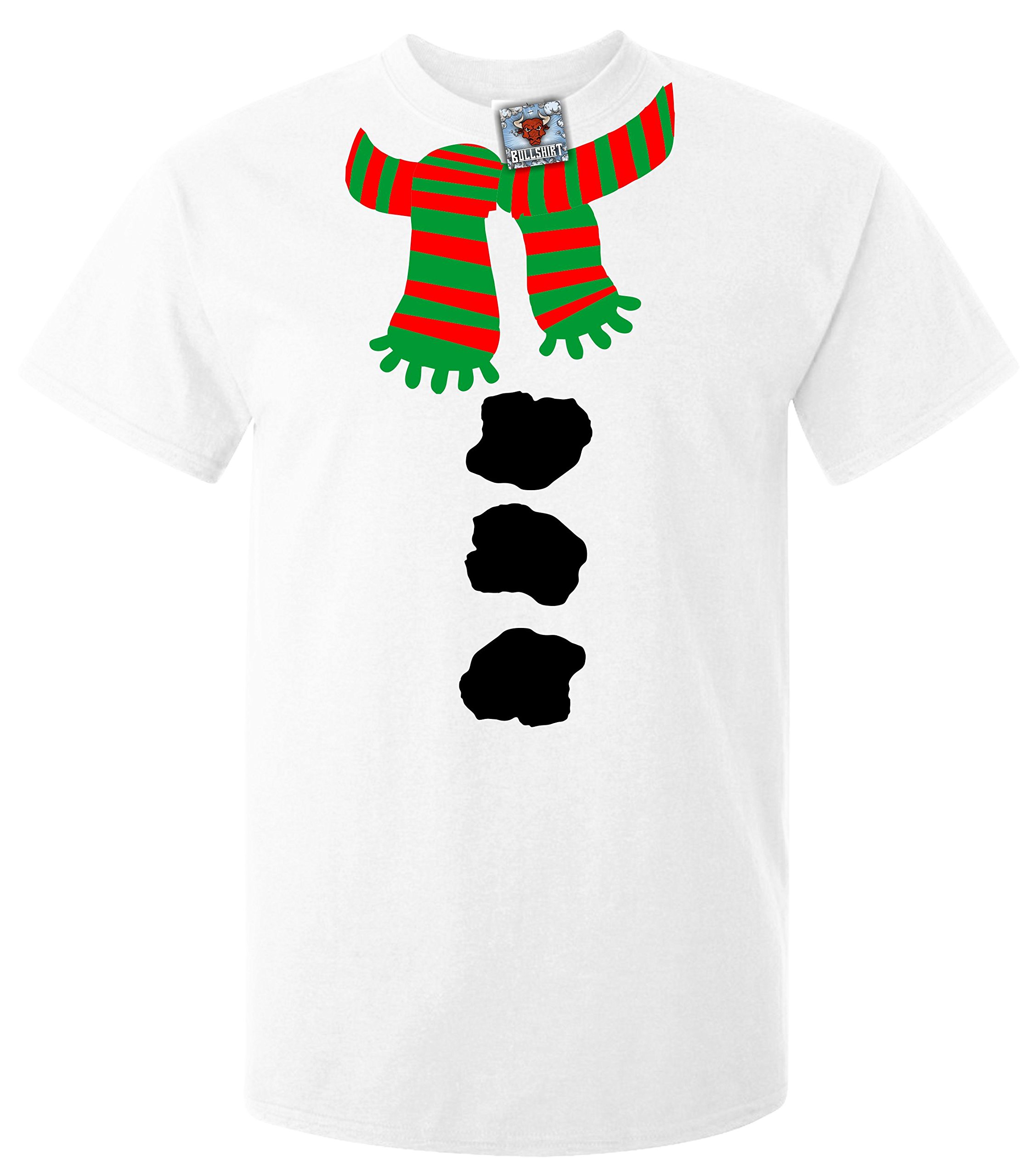 Reality Glitch Men's White Snowman T-Shirt (White)