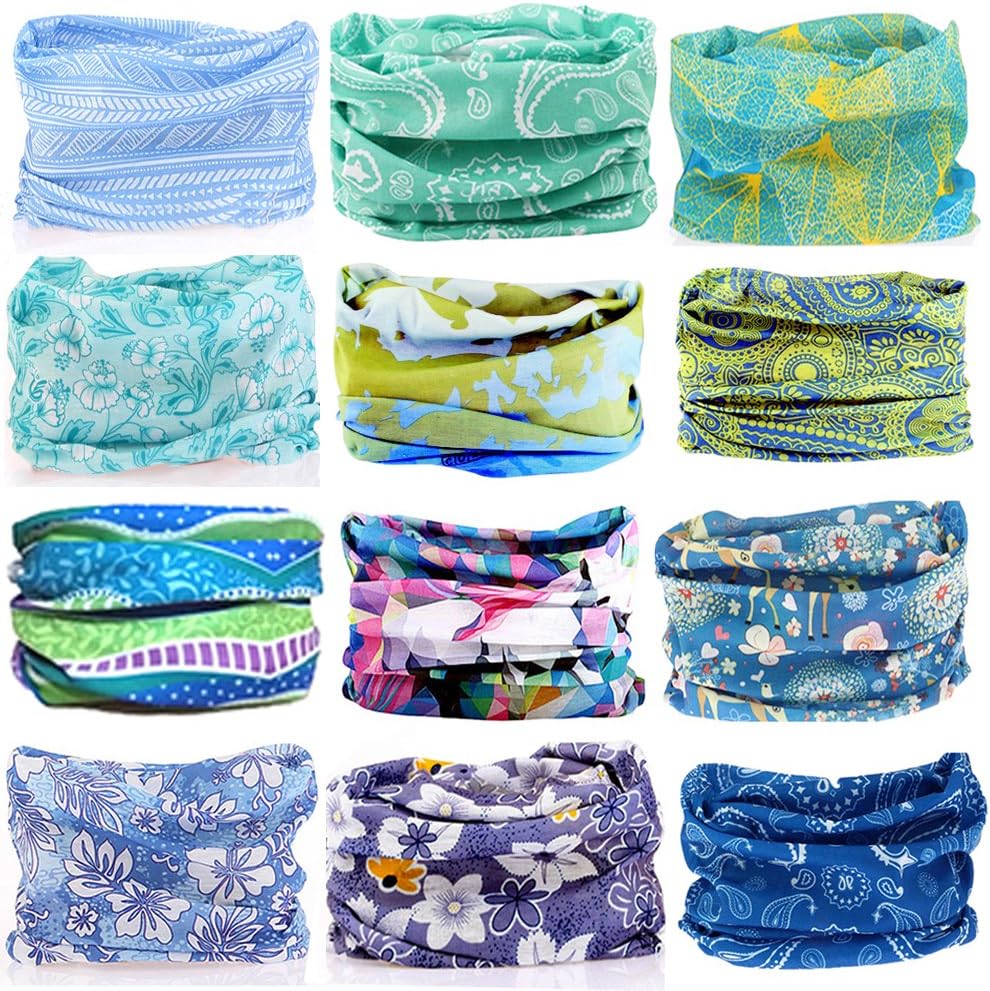 12pcs/9pcs/6pcs Headband Bandana - Face Shield Headwear Neck Gaiter Shield Scarf