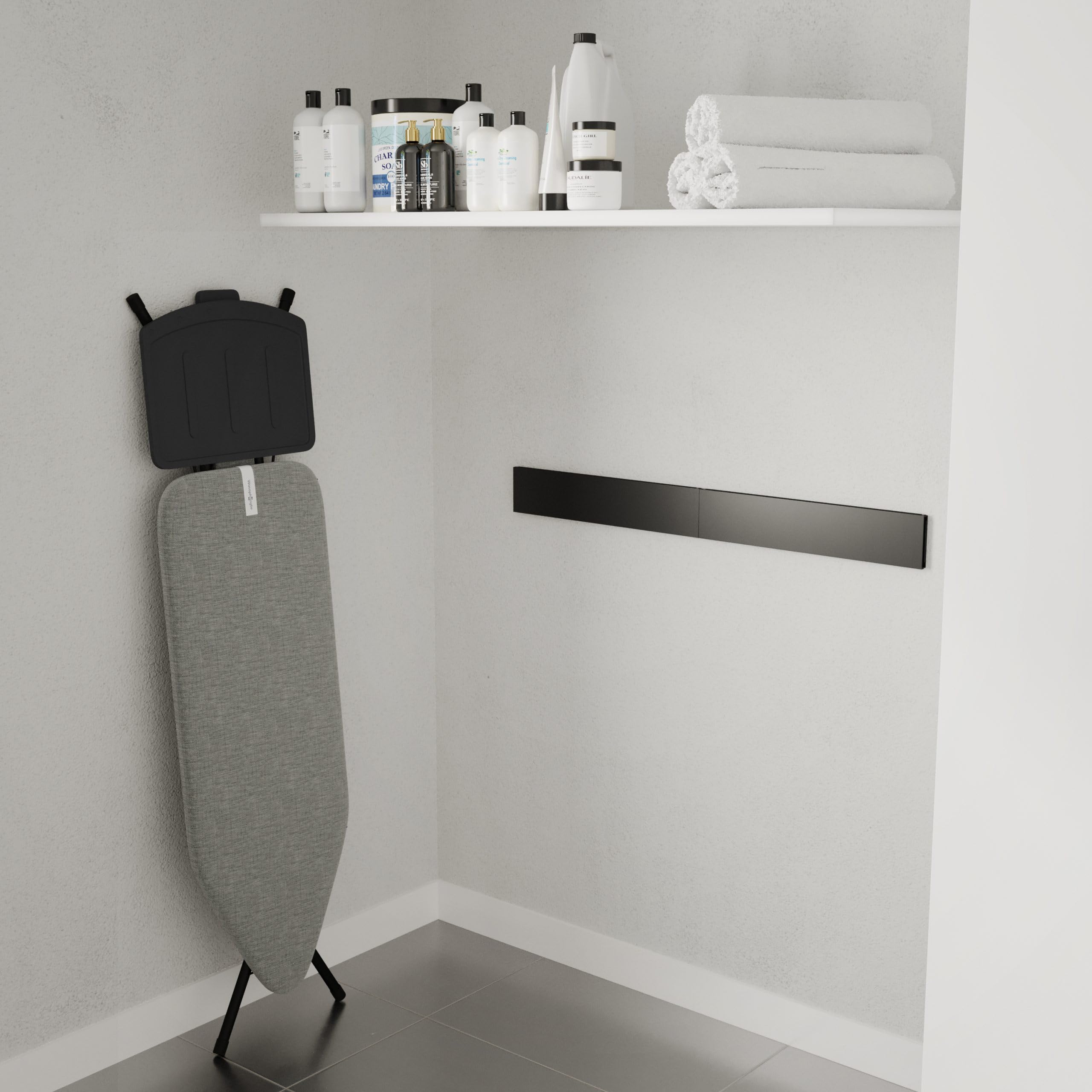 Wäscheständer Ausziehbar - Wandmontage, 8,4m Trockenlänge, Klappbarer Wäschetrockner 120cm, Schwarz, Robust & Platzsparend, Ideal für Innen- und Außenbereich