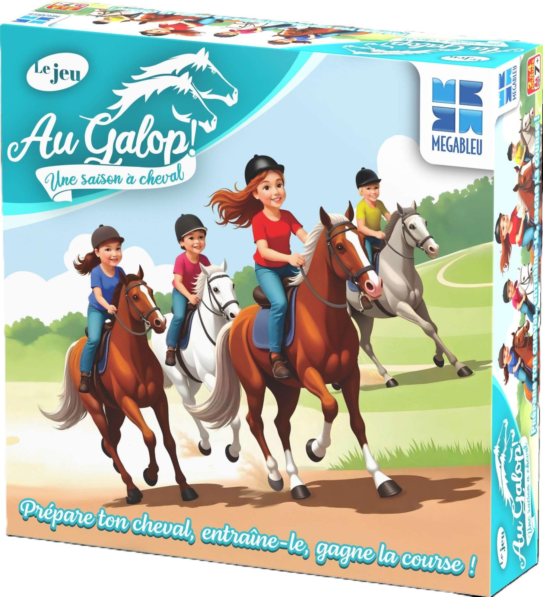 Au Gallop - Gioco da tavolo - MEGABLEU - Prepara il tuo cavallo, addestralo, vinci la gara!