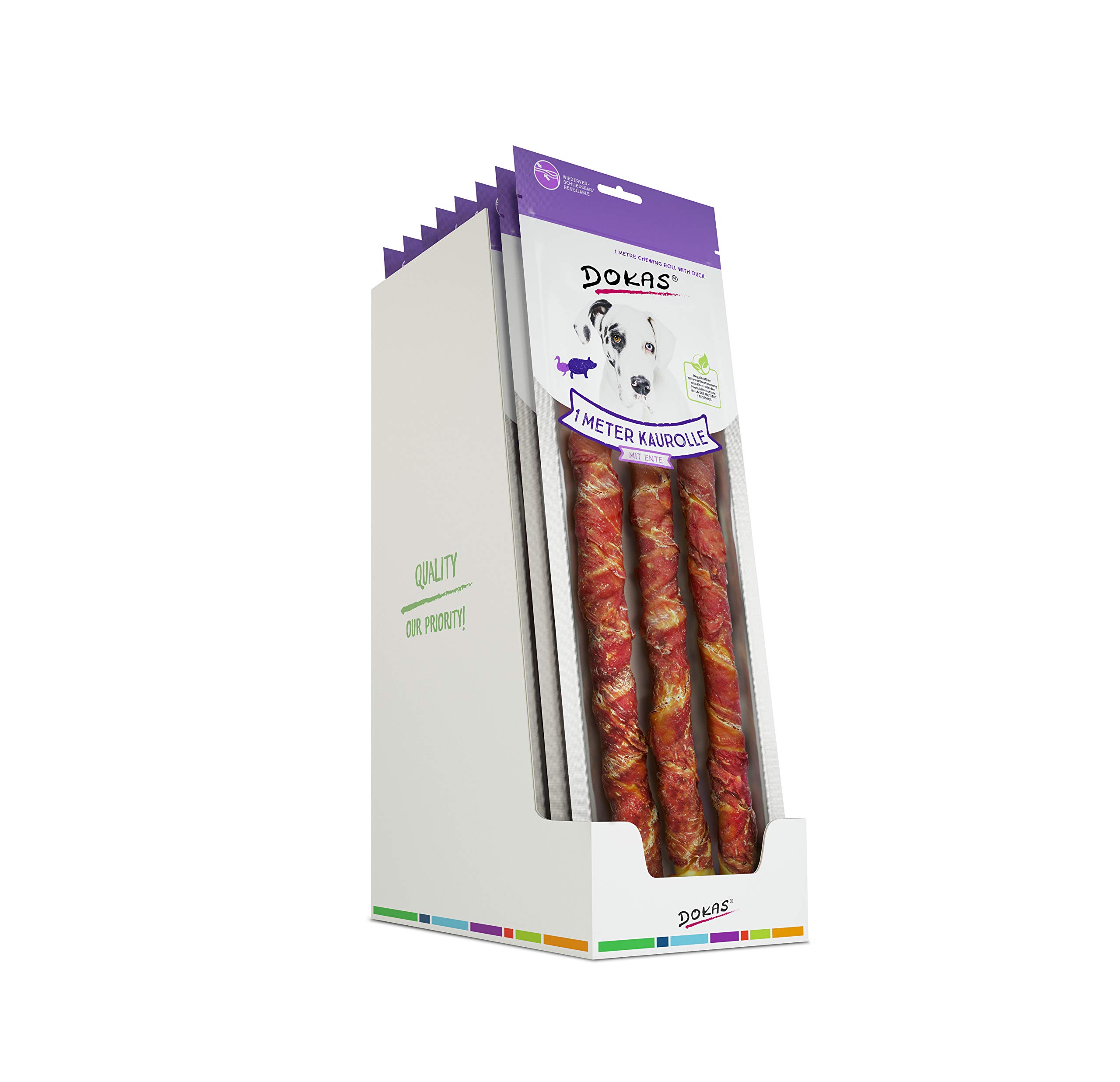 Dokas - Merienda premium sin cereales para perros - Ideal para perros grandes (8 x 315 g)