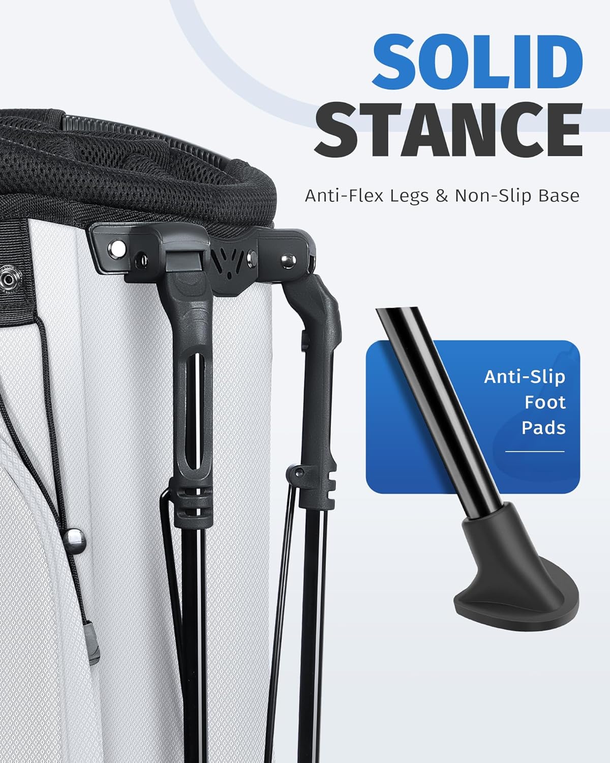 14 Way Golf Stand Bag, Men Women Lightweight Golf Bag with Individual Full-Length Dividers, 9 Tactical Pockets, Cooler Pocket, Rain Cover Ergonomic Dual Strap for Easy Carry