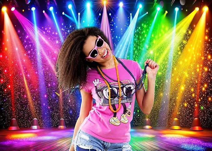LTLYH Fondo Fotográfico Disco Arcoíris 7x5ft miniatura 2