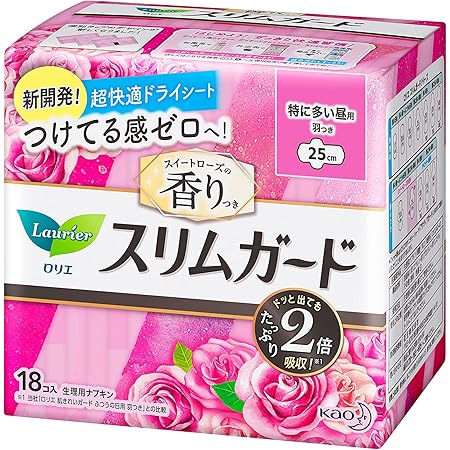 Amazon ロリエスリムガードローズ長時間しっかり昼用18コ入 ロリエ ドラッグストア
