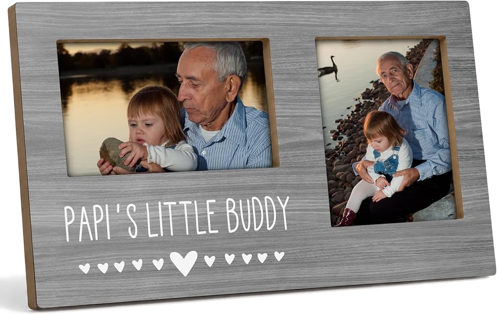 Papi Gifts Two Photos Picture Frame 4x6 for Desk Table Wall — 사진 1