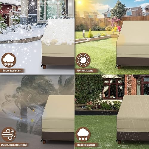 Miniatura 6 de MR. COVER Fundas apilables para sillas de exterior, se adapta a 4-6 sillas de patio apilables, 26 pulgadas de ancho x 34 pulgadas de profundidad x