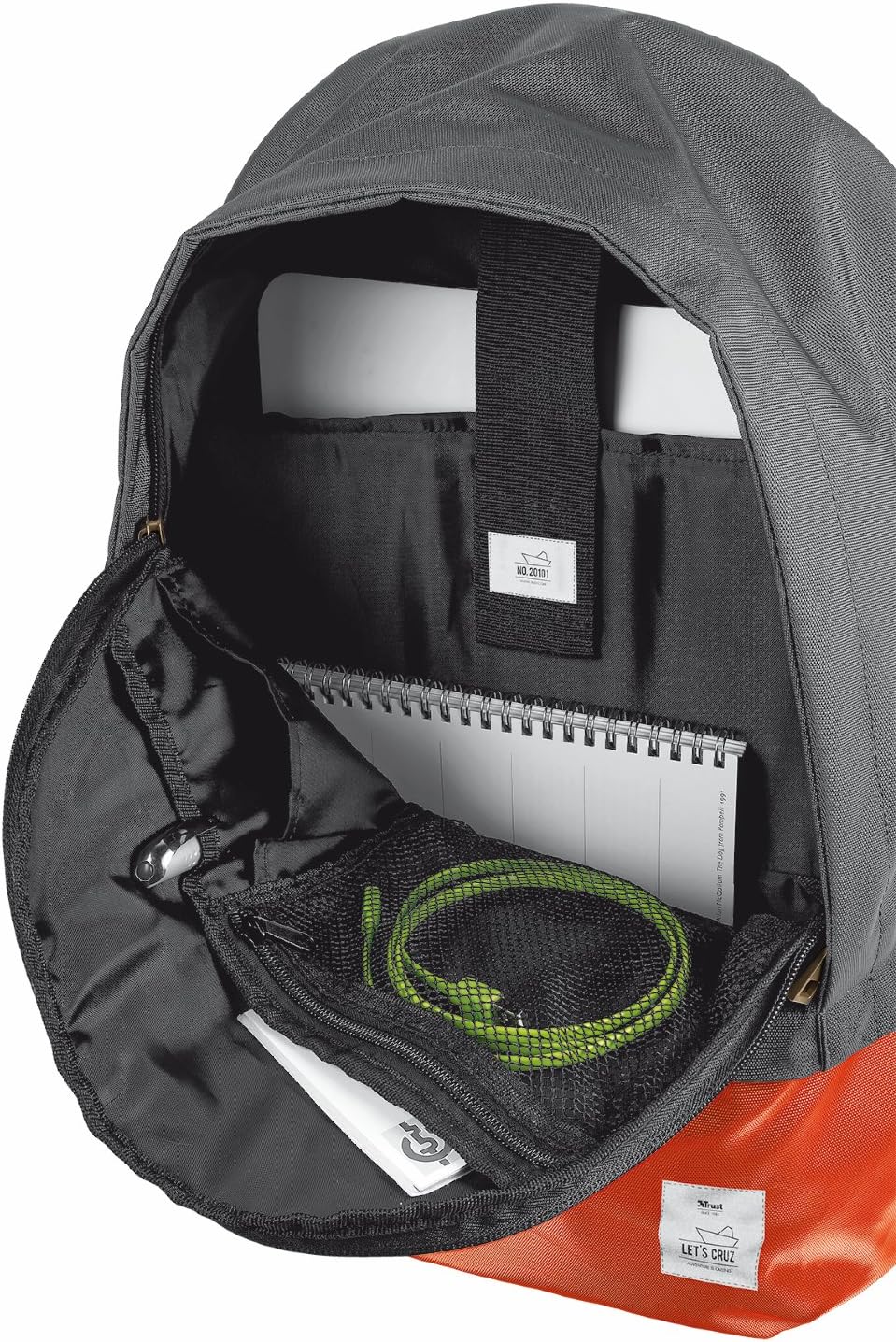 60% Off Discount Trust Cruz Backpack for All 16-inch Laptops - Grey/Blue