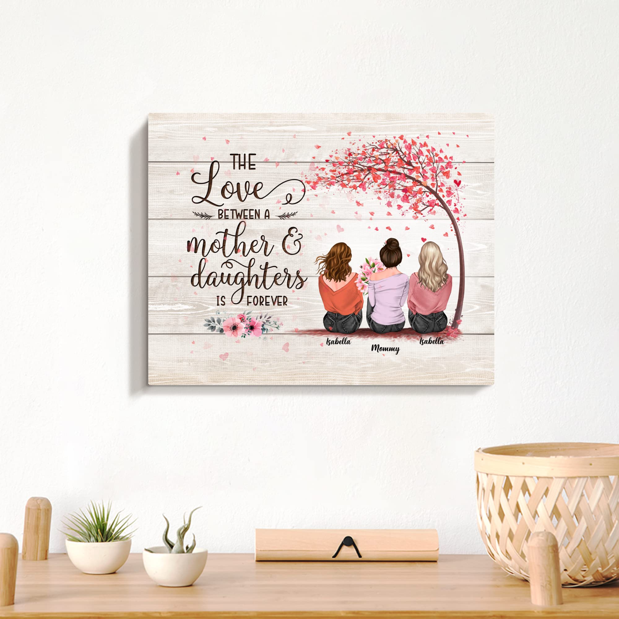 Bilderrahmen 'Mum And Daughter' Gravierter Holzrahmen Mit Spruch, Geschenk Für Muttertag Oder Geburtstag - Persönlich & Herzlich