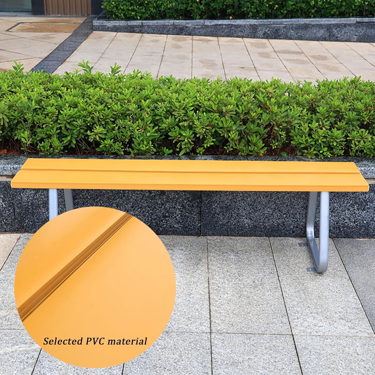 Backless Garden Bench, Outdoor Park Metal Bench, 2-Seater Patio Bench, Galvanized Pipe Frame, Outside Decor Furniture, Backyard Seating Chair, Weatherproof, for Yard, Porch, Lawn (Size : L