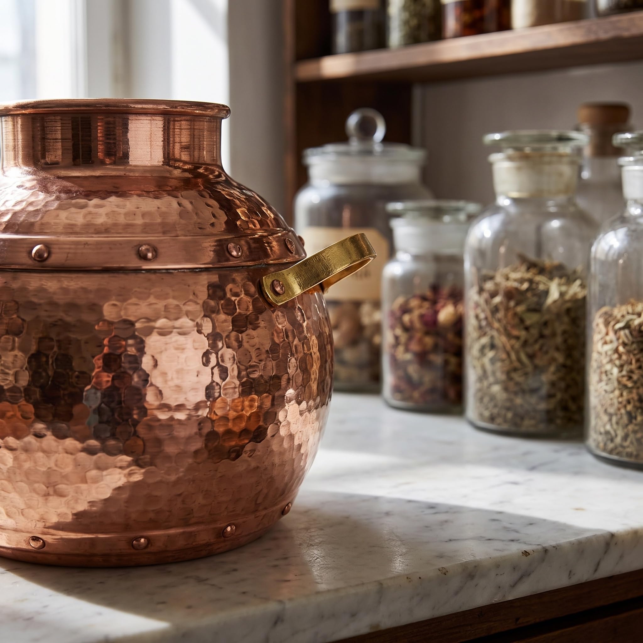 3-Liter-kupferbrennblase, Gärset Mit Thermometer, Kühlrohr, Brennkessel, DIY-heimbrennerei-Set Für Whisky, Moonshine, Ätherische Öle, Hydrolate
