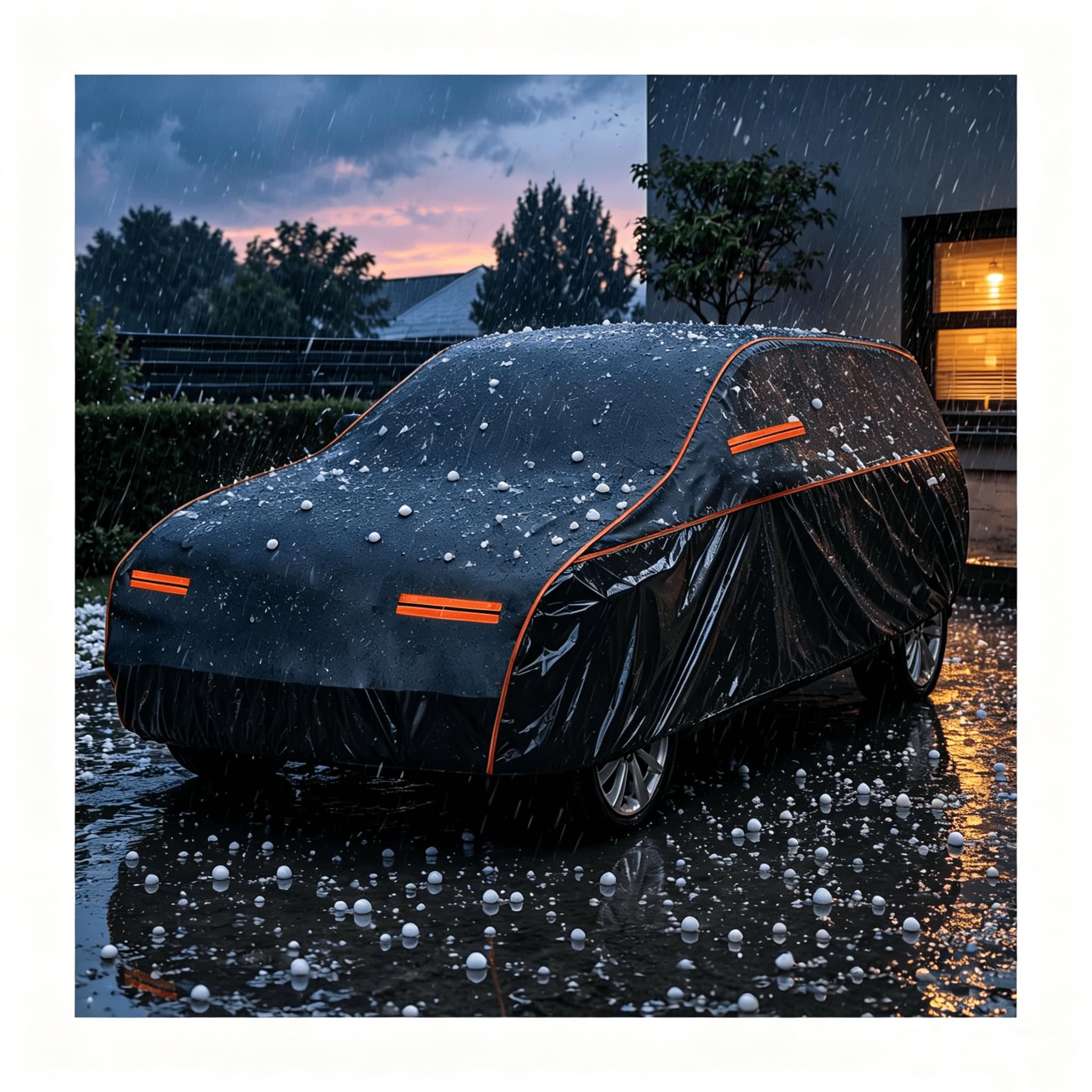 Autoschutzdecke Hagelschutz für VW Scirocco III Coupe 2008-2017, 3-lagige Autoschutzhülle, wasserdicht & atmungsaktiv, stoßfest gegen Hagel, Schnee & UV, mit Polsterung & Tasche-h781hb