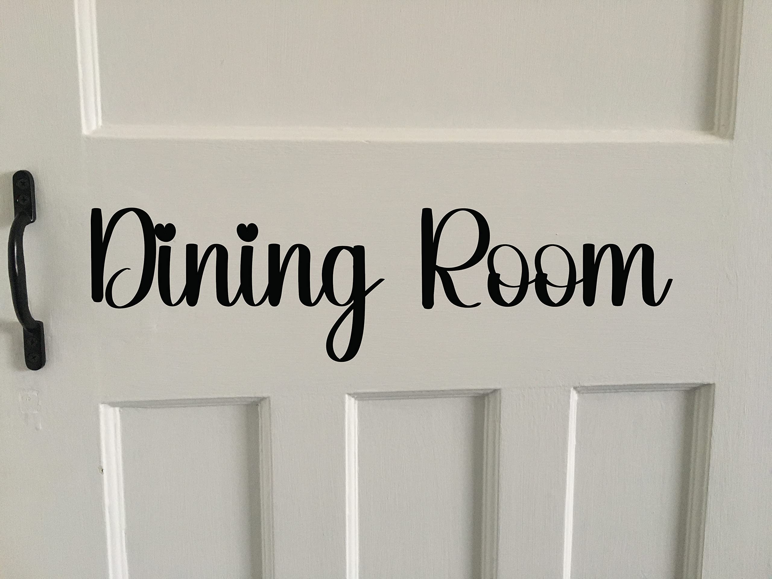 Dining Room Décor Home Door Sign Stickers - Waterproof Vinyl Decal - House Gifts - Black Wall Art - Decorative Accessory